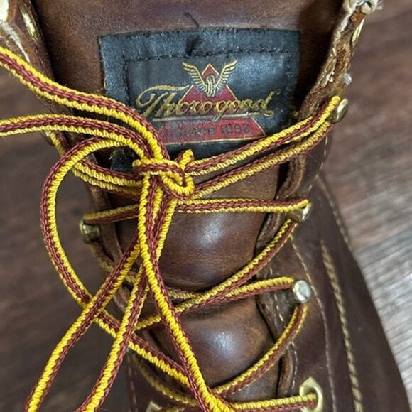 Thorogood Men\'s Brown Leather Heritage Work Boots Size 12 main image 5
